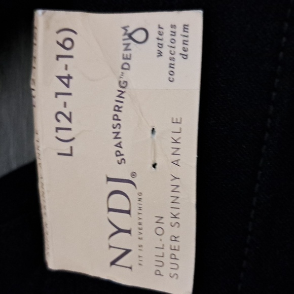 NYDJ Super Skinny Ankle Pull-On Jeans In SpanSpring Denim With Side Slits - Picture 7 of 9